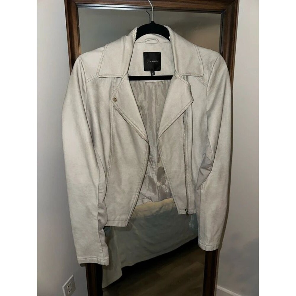 Dynamite Faux Leather Biker Jacket